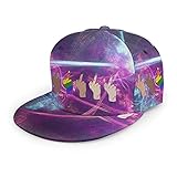 LAOLUCKY Unisex Klassische Baseballkappe Flatbrim Snapback Cap Trucker Hat Hip Hop Dad Hat Gr. One size, Mittelfinger Fuck schw