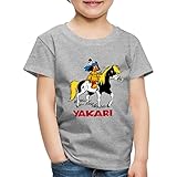 Spreadshirt Yakari Indianer Reitet Auf Seinem Pferd Kleiner Donner Kinder Premium T-Shirt, 110-116, G