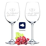 Leonardo Weinglas Im Schicksal gefunden durch Liebe verbunden mit Gravur im Set als Geschenk zur Hochzeit, Verlobung oder zum Jahrestag - das Hochzeitsgeschenk fü