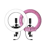 FEANG Ringlicht 14' LED Ringlicht mit Telefonclip, Selfie Ringlicht für Make-up, Live-Streaming, YouTube-Video, Farbtemperatur 3200K-6000K Selfie-L