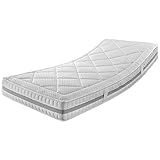 Ravensberger Matratzen® ERGOspring | 7-Zonen-Deluxe-Tonnen-Taschenfederkernmatratze 1000 H3 (ab 95kg) | Made IN Germany - 10 Jahre Garantie | Bezug Tencel-Doppeltuch 100x200