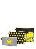 LOQI Artist Smiley Spiral, Dots, Spots Zip Pockets Personalausweishülle, 32 cm, Mehrfarbig (Multicolour)