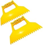 AERZETIX - C50030 - Satz von 2 - Zahnspachtel Rakel Glätten gezahnt für die Endbearbeitung - 225mm - Handwerkzeuge für Bauwesen - Mauerwerk/Maurer/Putz/Gip