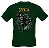 The Legend of Zelda Link Männer T-Shirt grün XL 100% Baumwolle Fan-Merch, Gaming, Hyrule, T
