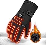 Wiederaufladbare beheizte Motorradhandschuhe für Herren Damen wasserdichte,schnelle und Lange Erwärmung Thermische Handschuhe Elektrische Handschuhe Touchscreen für oder Ski,Jagd,Reiten,Schneemob