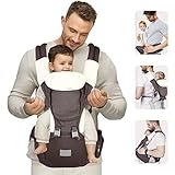 Babytrage- 3-36 Monate -mit Hüftsitz, wandelbare 12-in-1-Tragemöglichkeiten für den Rucksackgebrauch, Größenverstellbar für Männer und Frauen, Ergonomisches Design 360° S