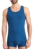 Schiesser Herren Substainable Rib Unterhemd Unterwäsche, Jeansblau, 6
