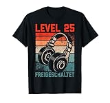 25. Geburtstag Jungen Video Gamer Level 25 Unlocked Männer T-S