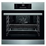 AEG BPB331020M Einbauherd/Backofen/Energieeffizienzklasse A+ / 71 Liter Volumen / Edelstahl / SorroundCook Multifunktionsbackofen / Pyrolytische Selbstreinigung / MaxiKlasse mit extra großem G