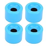 Gaeirt Rutschfestes und geräuschloses Rad 4PCS/Set -Lenkung für Pennyboard Waveboard Cruiser Snakeboard Roller Quad Skates(Blau)