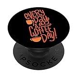 Jeden Tag Kaffee Barkeeper oder Kaffee-Liebhaber PopSockets mit austauschbarem PopGrip