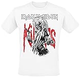 Iron Maiden Killers Eddie Large Graphic Männer T-Shirt weiß M 100% Baumwolle Band-Merch, B