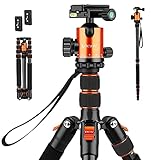 VICTIV 203 cm Kamerastativ aus Aluminium, professionelles, kompaktes Stativ für DSLR, Stativ und Einbeinstativ, belastbar bis 15,4 kg, mit 360-Grad-Kugelkopf und Tragetasche für Reisen und Fotog
