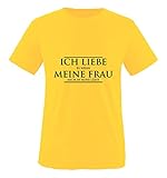 Comedy Shirts - Ich Liebe es wenn Meine Frau Mich in Ruhe lässt. - Herren T-Shirt - Gelb/Schwarz Gr. S