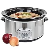 Syntrox Germany Schongarer mit 4,5L Slow Cooker mit 3 Heizstufen und Warmhaltefunktion und 200 W