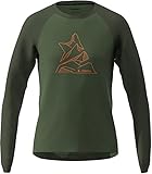 Zimtstern Herren PureFlowz Langarm Radtrikot, Bronze Green-Forest Night, S