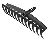 Fiskars Rechen-Kopf, 12 Zinken, Verbindbar mit Fiskars Solid Stiel, Breite: 41 cm, Kunststoff-Zinken, Schwarz, Solid, 1014917