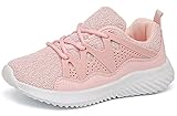 INMINPIN Kinder Leicht Laufschuhe Turnschuhe Jungen Mädchen Sneakers Atmungsaktive Outdoor Sport Schnürschuhe, Rosa, 32, EU
