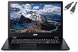 2021 Acer Aspire 3 17,3 Zoll HD+ Laptop, 4-Core Intel i5-1035G1 (bis zu 3,60 GHz), 20 GB RAM, 1 TB HDD+256 GB PCIe SSD, HDMI WiFi RJ-45 Bluetooth Webcam DVD-RW, Win 10 W/Ghost Manta Zubehö