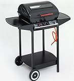 GrillChef Lavastein-Gasgrill, schwarz, 48,6 x 37,6