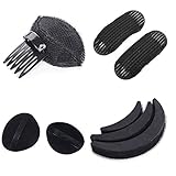 JiYanTang Haarpolster, Unsichtbares Flauschiges Haarpolster, Volumen Haar Basis Set Styling Insert Braid Werkzeug, Haar Kamm Clip Schwamm Haar Pad Zubehör, für Frauen Mädchen DIY F