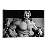 UYJH Arnold Schwarzenegger Fitness Sport Poster Leinwand Kunst-Poster und Wandkunst, Bild Druck Moderne Familie Schlafzimmer Dekor Poster 60 x 90