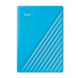 Western Digital WD My Passport externe Festplatte 4 TB (mobiler Speicher, schlankes Design, WD Discovery Software, automatische Backups, Passwortschutz) Blau - auch kompatibel mit PC, Xbox und PS4
