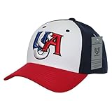 Rapid Dominance Herren A14-USA-WTRDNY Pro Style, Grafik, Mützen, USA, Rod, Weiß/Rot/Marineblau, Einheitsgröß