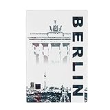 artboxONE Metall-Poster 40x60 cm Städte/Berlin Berlin Skyline & Brandenburger Tor von Künstler Printed Arting
