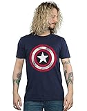 Marvel Herren T-Shirt Captain America Distressed Shield Gr. XXXL, b