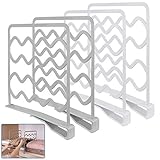 GOLRISEN 4 Stücke Regaltrenner Kleiderschrank Organizer Schrankteiler Regalteiler Set Regalsystem Ohne Bohren Kleiderschranksystem Platzsparend Kleiderregal für Schrank Küche Bücherregal S
