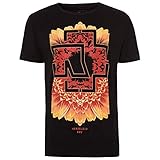 Rammstein Herren T-Shirt Herzeleid XXV Offizielles Band Merchandise Fan Shirt schwarz mit mehrfarbigem Front Print und Back Print (3XL)