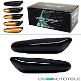 DM Autoteile Set Dynamische LED Seitenblinker Schwarz Smoke Blinker für E90 E91 E92 E93 E60 E87 E82 E46