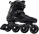 LIKU Fitness Professional Inline Roller Skates Women Men Adult Youth Black (Men 7,Women 8)