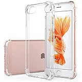 Hually Hülle für iPhone SE 2020, iPhone 7 Hülle, iPhone 8 Hülle, Klar Silikon Soft TPU Ultra Dünn Stoßfest Anti-Scratch Transparent Bumper Handyhülle Schutzhülle für iPhone 8/7/SE 2020