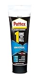 Pattex One for All Universal, Kombination aus Montagekleber und einer Fugendichtmasse, 142 g, 1 Stück, weiß, PXO80