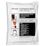 Hinrichs Abdeckfolie Maler 4x5m - HDPE Qualität - Malerfolie 20qm - 7my Starke Abdeckplane für Malerarb