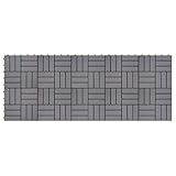 Ausla 10er Set Holzfliese für den Garten, robust, rutschfest, für Terrasse, Balkon, Flur, 30 x 30 x 2,4 cm, g