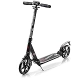 meteor Scooter Big Wheel Kinderroller klappbar Cityroller Kickscooter City Tretroller klapproller Stunt Scooter Roller Kinder 6 Jahre- alu Tretroller Erwachsene 100kg -2xDämpfer -ABEC7