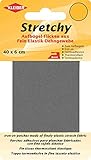 Kleiber + Co.GmbH Stretchy Aufbügel-Flicken, 100% Polyester, grau, 40 x 6 x 0,05 cm, 2