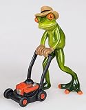 formano lustige Frösche Figur Frosch mit Rasenmäher Poly 16