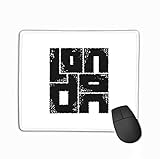 Gaming Mouse Pad Oblong geformte Maus Matte London Typografie Modedesign Konzept Vintage-Stil Druck Produktion Vorlage Poster Banner Fly