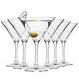 KROSNO Martini-Gläser Cocktailgläser | Set von 6 | 150 ML | Elite Kollektion | Perfekt für Zuhause, Restaurants und Partys | Spü