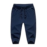 Herren Sport Shorts Sommer Einfach Einfarbig Kordelzug Elastische Taille Lose Freizeit Shorts Täglich Lässig All-Match-Shorts XXL