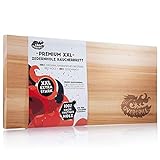 OVERGRILL Zedernholzbrett zum Grillen: Premium XXL Zedernholz Rauchbrett - Holzbrett zum Grillen aus Kanadischem Western Red Holz, Grillholzbrett für mildes Raucharoma, Grillplanke Z