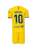 Barca Messi 2020/2021 Auswarts Trikot und Shorts mit Socken Kinder und Jugend Größe (140)