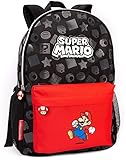 Nintendo Super Mario Rucksack Kinder Jungen Mädchen Schule Rucksack 16' Einheitsgröß