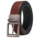 YLQGS Herren Reversible Casual Belt Herren Ledergürtel Herren Strap Hosen Jeans Kleid Gürtel für Herren (Color : Brown, Size : 100cm)