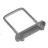 Old-Harvest 2X U-Bügel 120mm mit Gegenplatte Zurrbügel Bügelschraube M10 verzinkt Gewindebügel Öse Zurröse Bügelschelle Dachträger Befestigung (120x63mm)