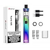 VAPTIO Tyro KIT 1500 mAh 25 W All-in-One Vape Pen Starter-Kit für elektronische Zigarette, No E Liquid No Nicotine (Regenbogen)